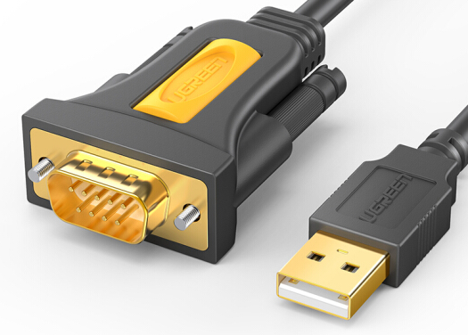 绿联（UGREEN）USB转RS232串口线 USB转DB9针公头转接线 支持考勤机收银机标签打印机线com口调试线 2米20222