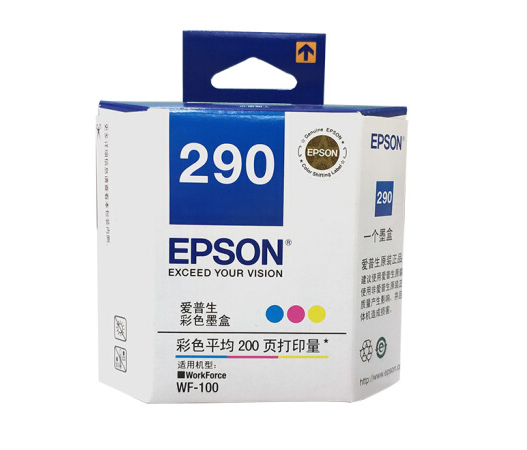 爱普生（EPSON）T290 彩色墨盒 (适用WF-100/WF-110机型) 约200页