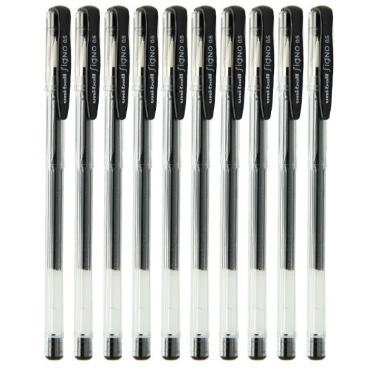 日本 UNI 三菱 UM-100 中性笔水笔0.5mm 经济实用型中性笔签字笔 黑色0.5mm 10支/盒