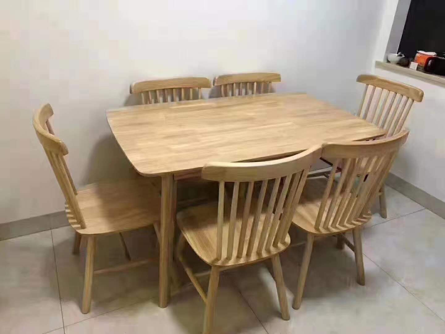 橡胶木质 饭桌 1400x850
