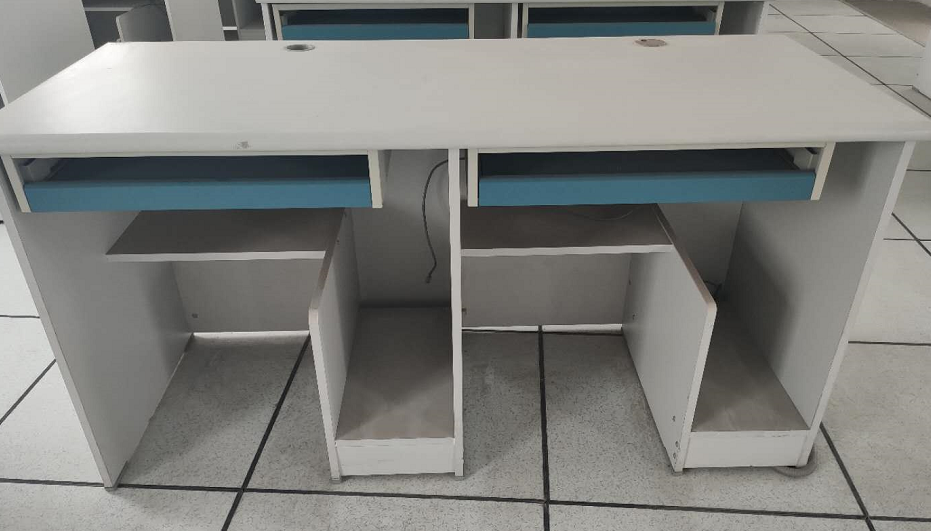 电脑双人桌（含方凳）